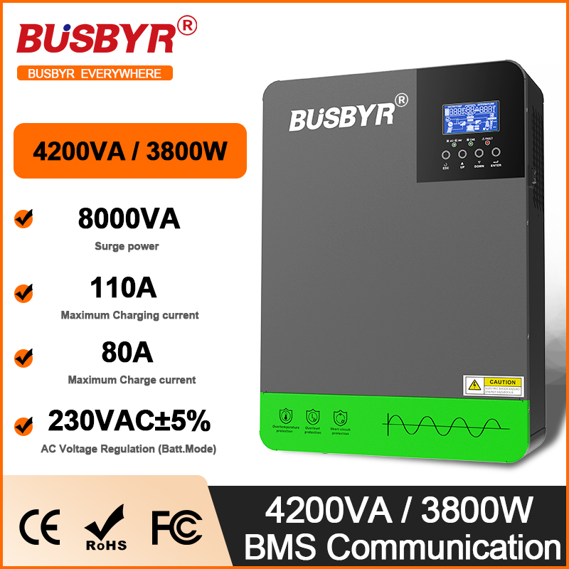 4.2KW 6.2KW Hybrid Solar Inver - Charge Controller Solar ulasan dan harga