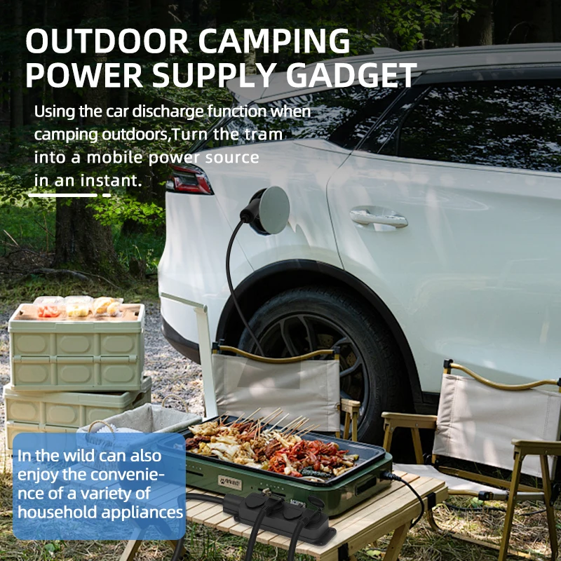 Portable 16A 4KW V2L Cable Ele - Outdoor Power Station ulasan dan harga